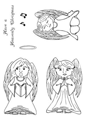 Choir of Angels A6 Clear Stamp