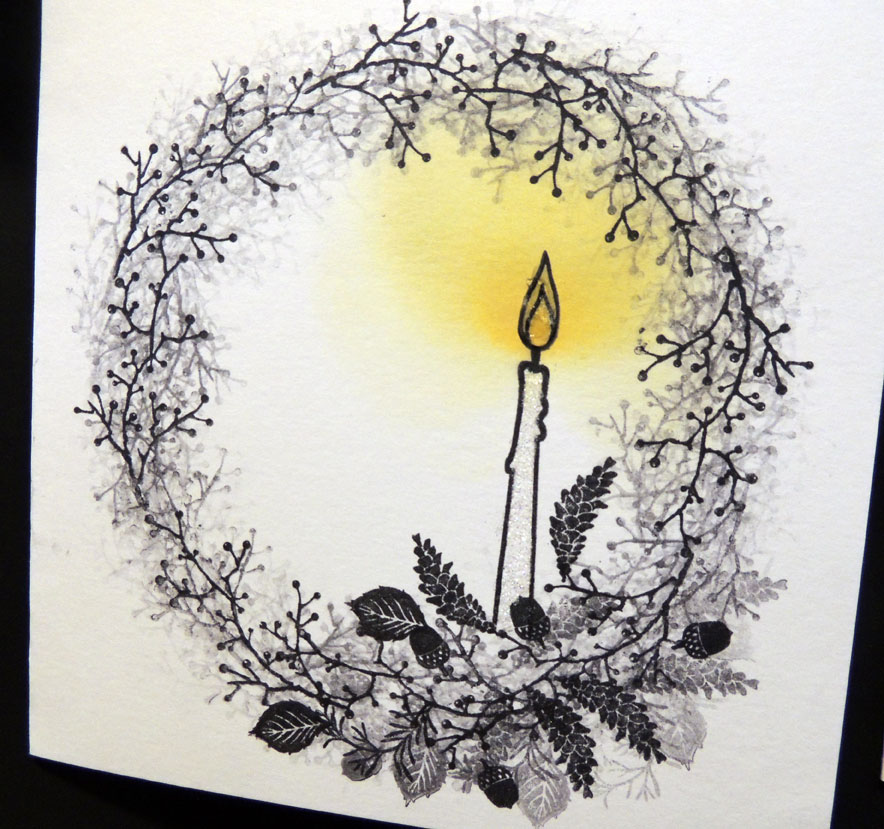 Candle in Wreath
