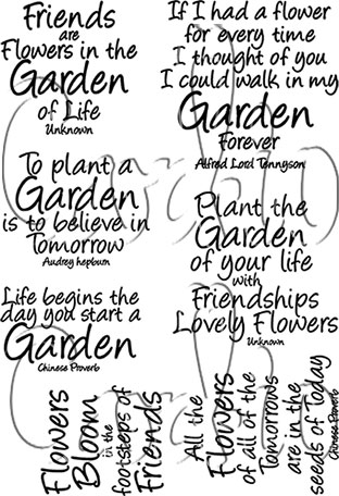 Garden Quotes Clear Stamp Set Wonderful Sayings With A Garden Or
