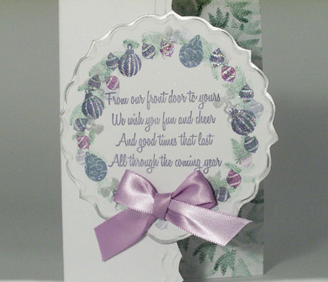 Featuring Card-io Combinations Stamp Pine Branch Wreath 