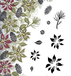 Layered Poinsettia - Majestix Clear Stamp Set